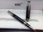 Replica Mont Blanc JFK Rollerball Pen Black & Sliver Clip